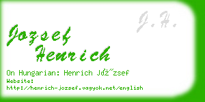 jozsef henrich business card